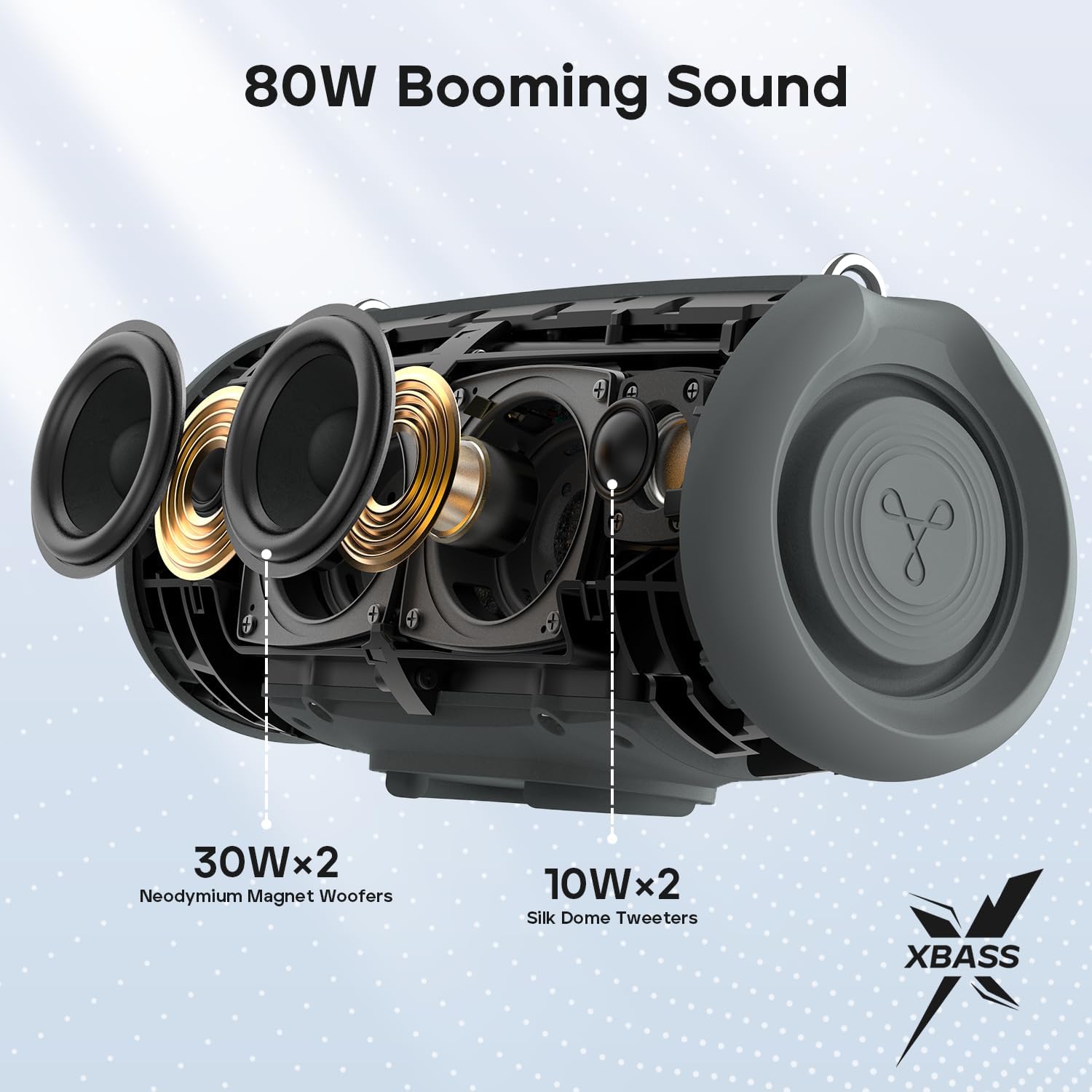 TRIBIT StormBox Lava Portable Bluetooth Speaker